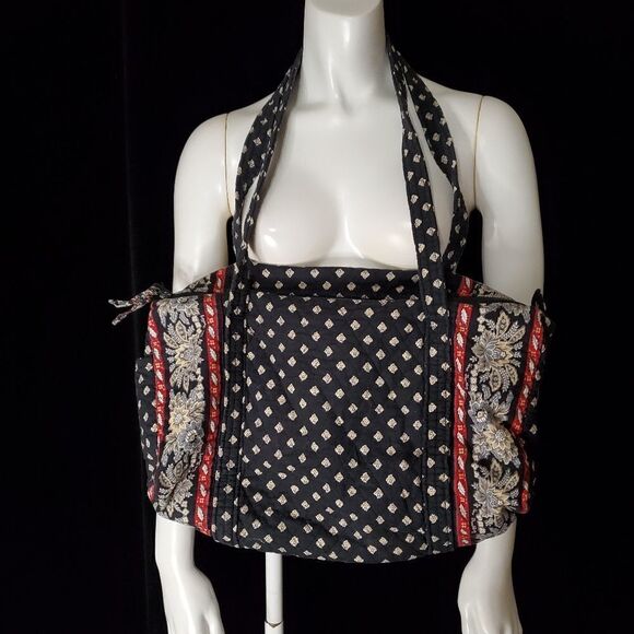 Vera Bradley Black, Gray, & Red Duffle Bag - Picture 1 of 7
